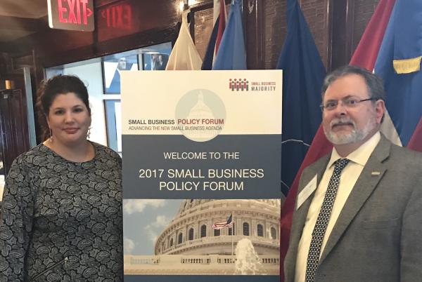 Chris Petrella and his wife at this year's 2017 Small Business Policy Forum